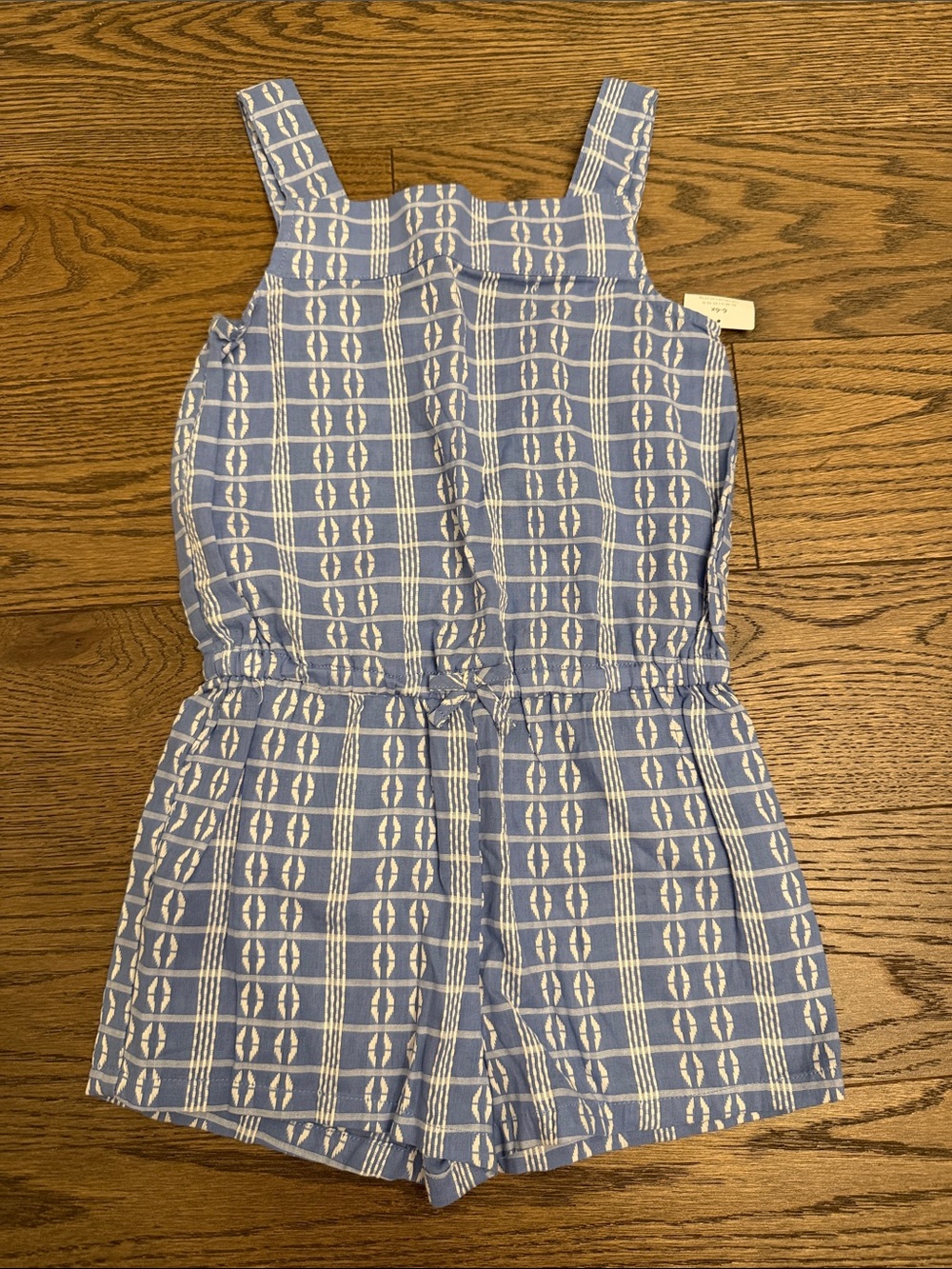 NWT Girls' Blue Patterned Sleeveless Romper